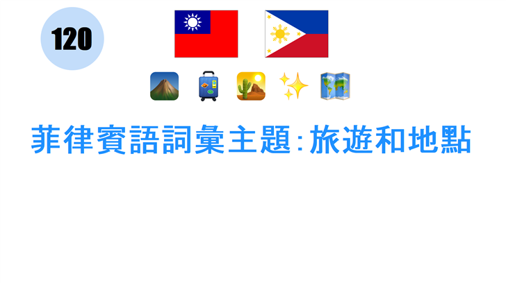 菲律賓語詞彙主題：旅遊和地點